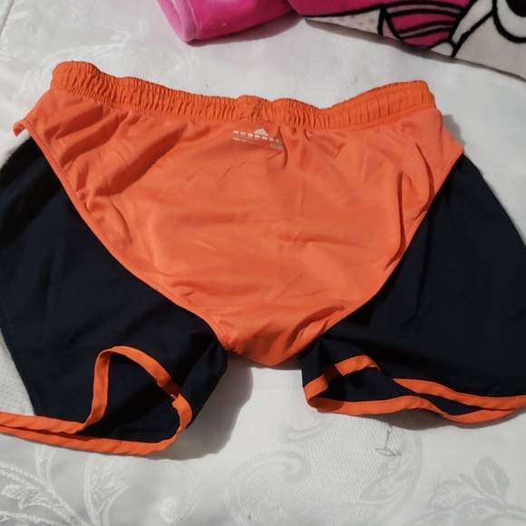 Adidas  athletc shorts Orange and black small - Picture 2 of 8